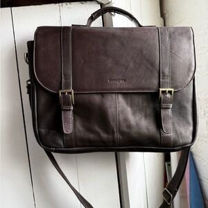 Samsonite Brown Leather Messenger Bag